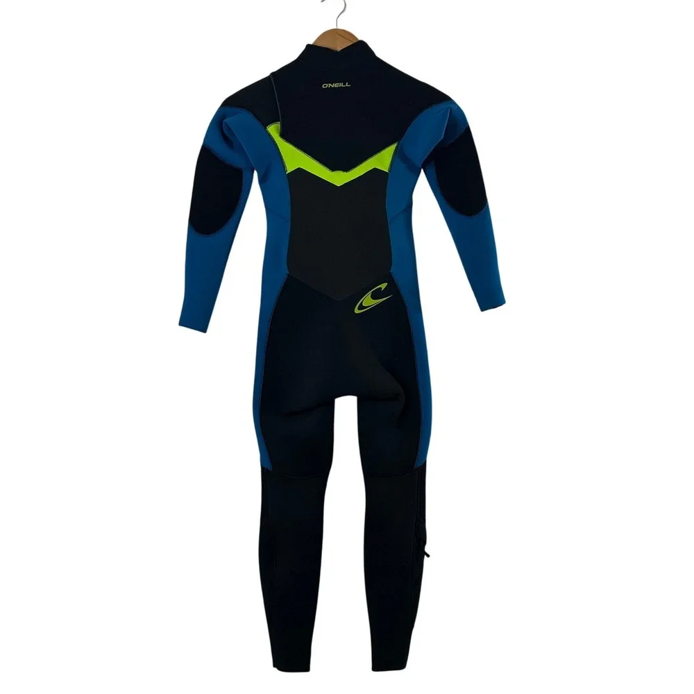 ONeill Wetsuit Full Length Black Blue Neon Green Style 5476  Boys Size 12